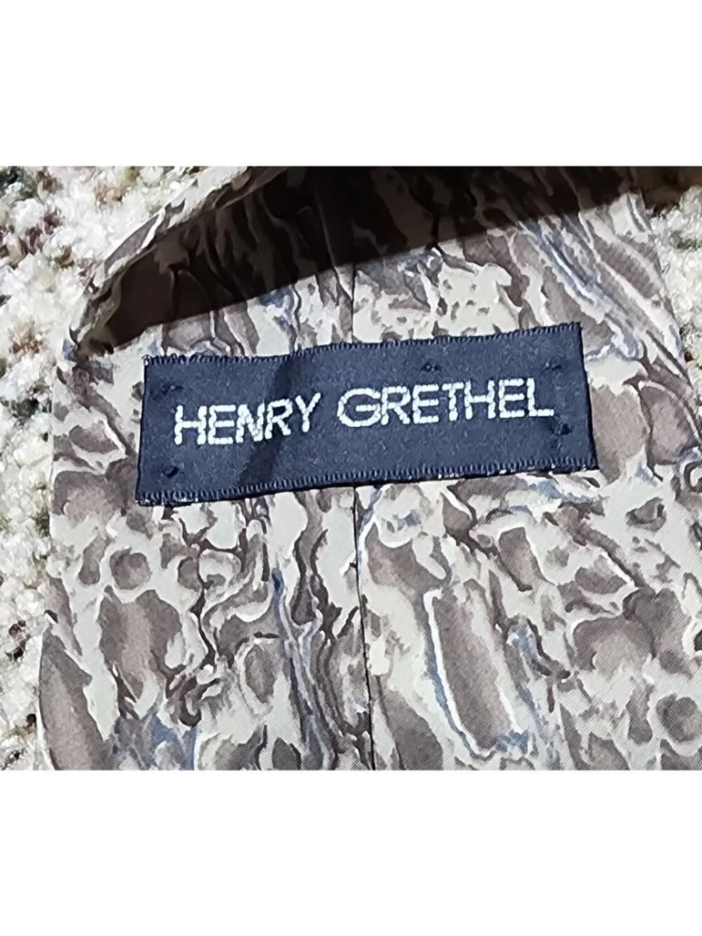 Vintage HENRY GRETHEL Abstract Silk Tie